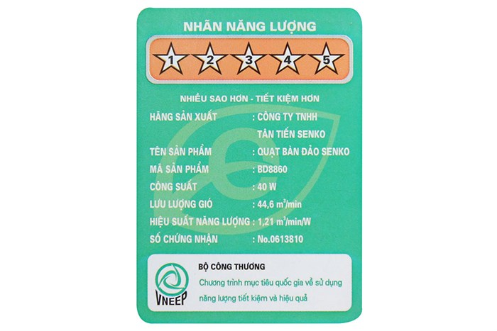 Quạt hộp Senko BD8860 Màu Cốm