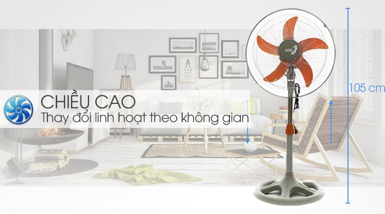 Quạt lửng Asia A16009 Xám cam