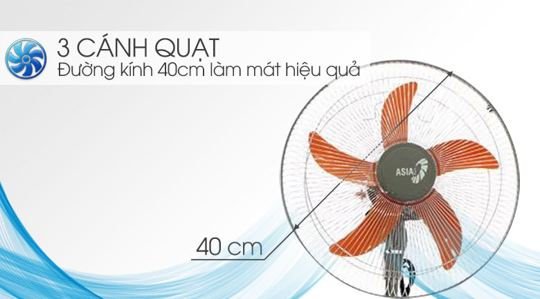 Quạt lửng Asia A16009 Xám cam