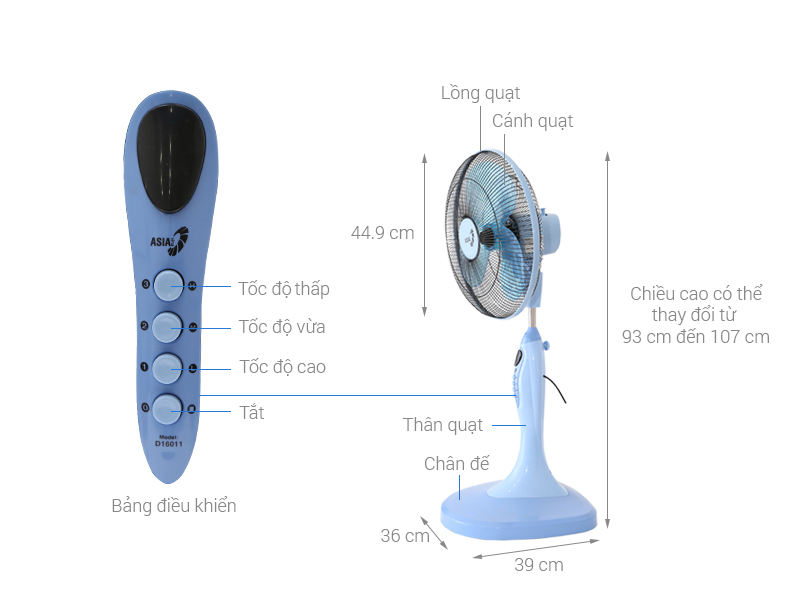 Quạt đứng Asia D16011