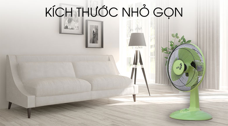 Quạt bàn Asia B12001 lá mạ