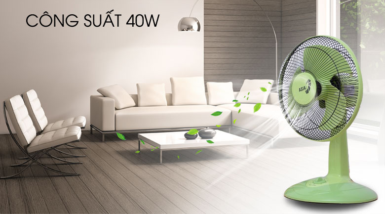 Quạt bàn Asia B12001 lá mạ