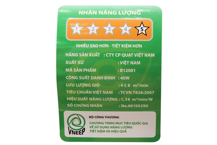 Quạt bàn Asia B12001 lá mạ Màu Xanh lá