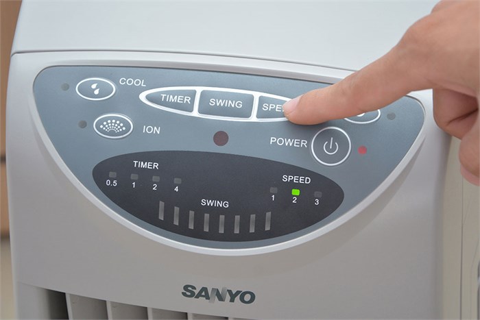 Quạt hơi nước Sanyo REF-B100MK3A Màu Xám