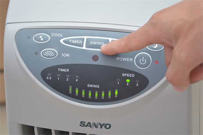 Quạt hơi nước Sanyo REF-B100MK3A Màu Xám