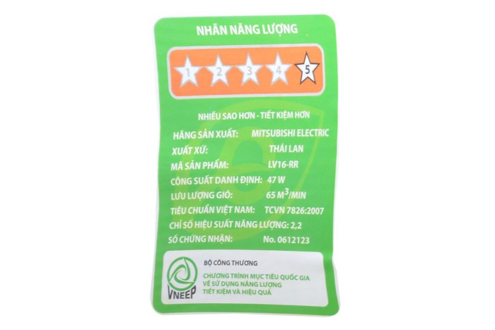 Quạt đứng Mitsubishi LV 16-RR-CY Màu Xanh lá