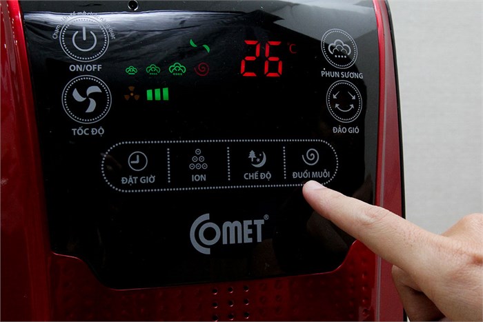 Quạt phun sương Comet CM8816 Màu Đỏ