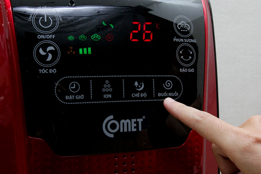 Quạt phun sương Comet CM8816 Màu Đỏ