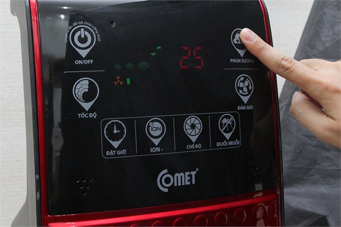 Quạt phun sương Comet CM8806 Màu Nâu