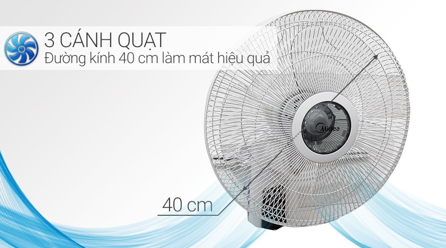 Quạt treo tường Midea 3 cánh FW40 7JR 55W