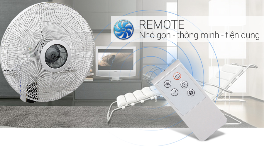 Quạt treo tường Midea 3 cánh FW40 7JR 55W