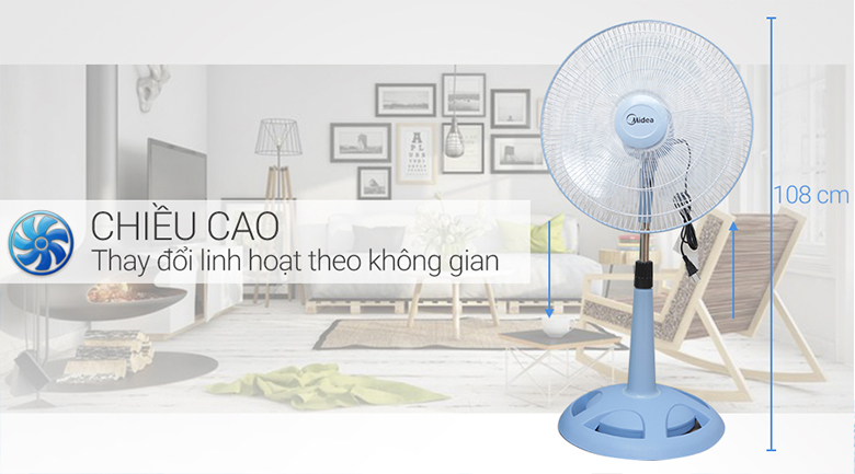Quạt lửng Midea FS40-15VD