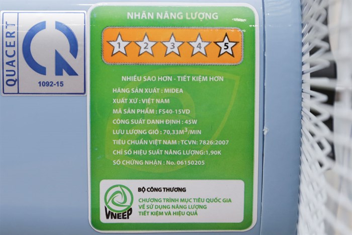 Quạt lửng Midea FS40-15VD Màu Xanh Dương