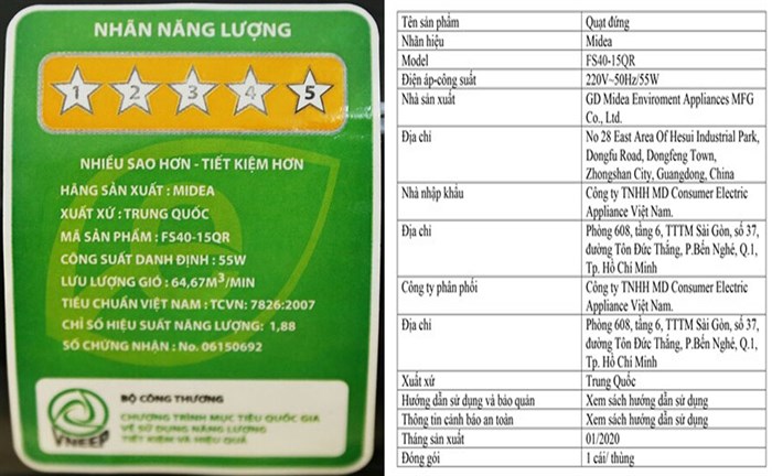 Quạt đứng Midea 5 cánh FS40-15QR 55W Màu Đen