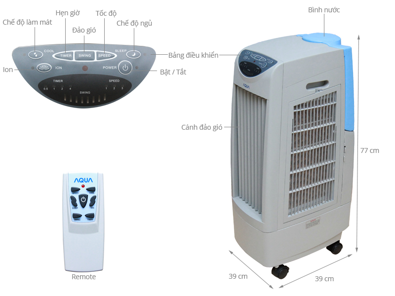 Quạt hơi nước Aqua AREF-B100MK3A