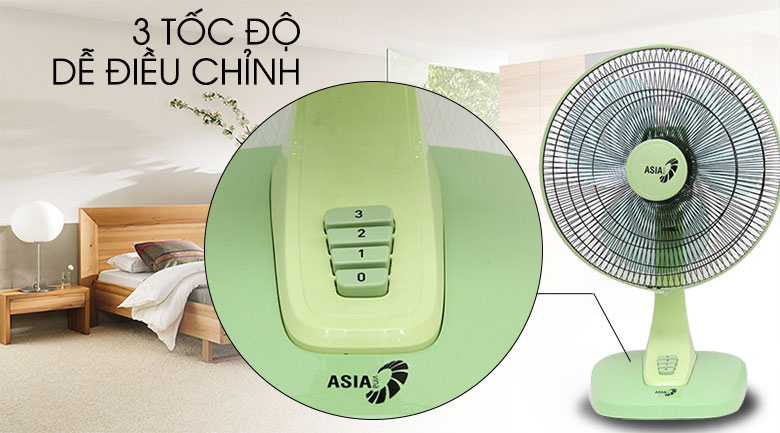 Quạt bàn Asia B16017 Xanh lá