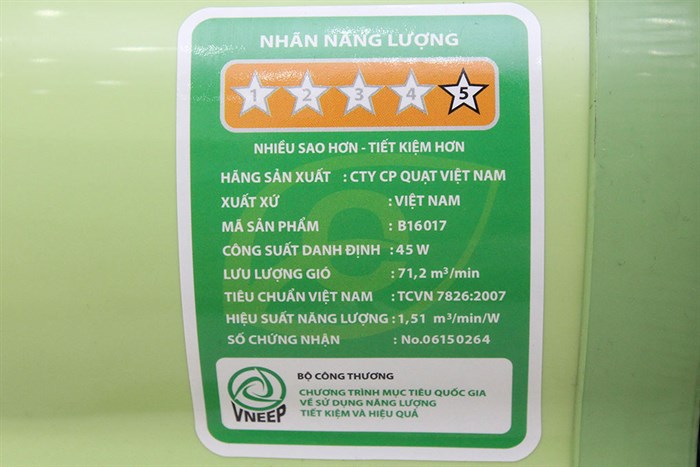 Quạt bàn Asia B16017 Xanh lá Màu Xanh lá