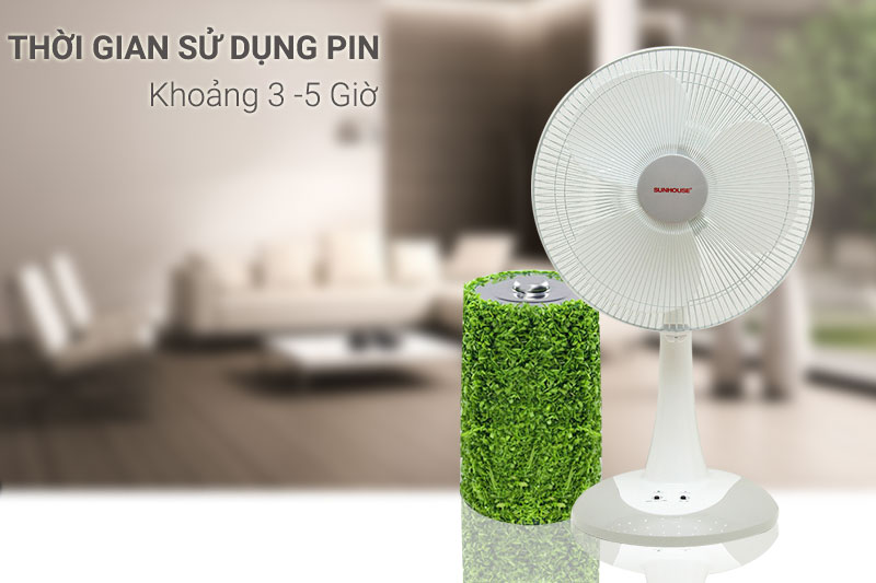 Quạt sạc điện Sunhouse SH762