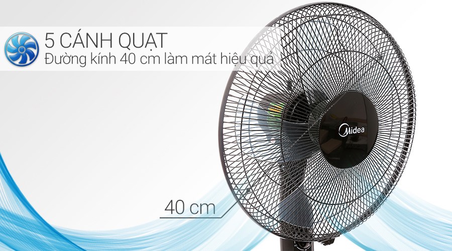 Quạt đứng Midea 5 cánh FS40-15Q 50W
