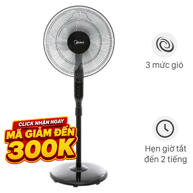Quạt đứng Midea  5 cánh FS40-15Q 50W