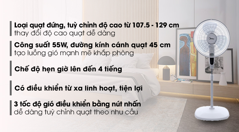 Quạt cây Midea FS40-17FRB