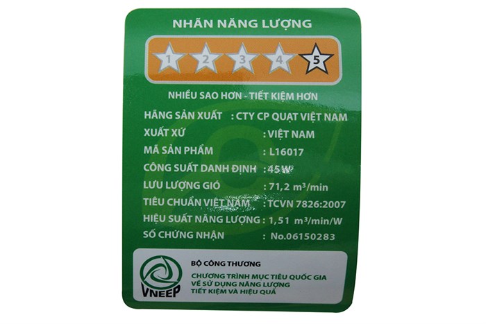 Quạt treo Asia L16017 Thiên Thanh Màu Xanh Thiên Thanh