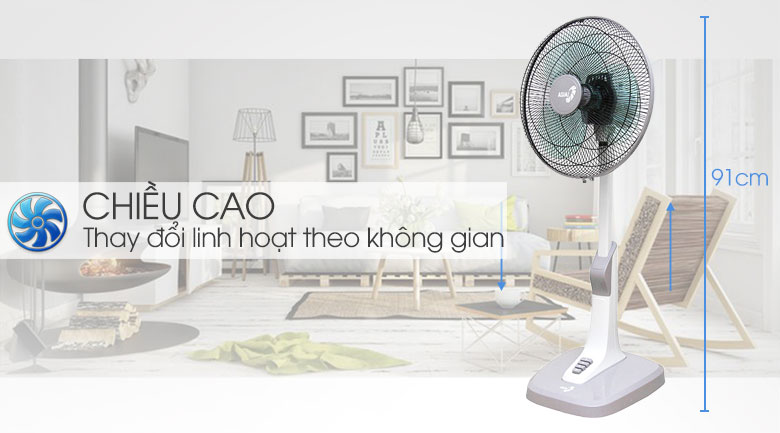 Quạt lửng Asia A16017 Xám