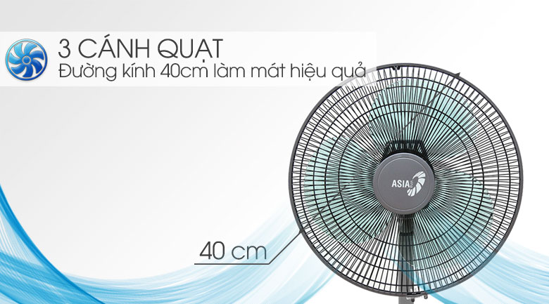 Quạt lửng Asia A16017 Xám