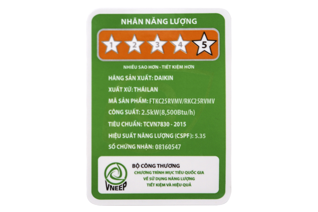 Máy lạnh Daikin Inverter 1 HP FTKC25RVMV Màu Trắng