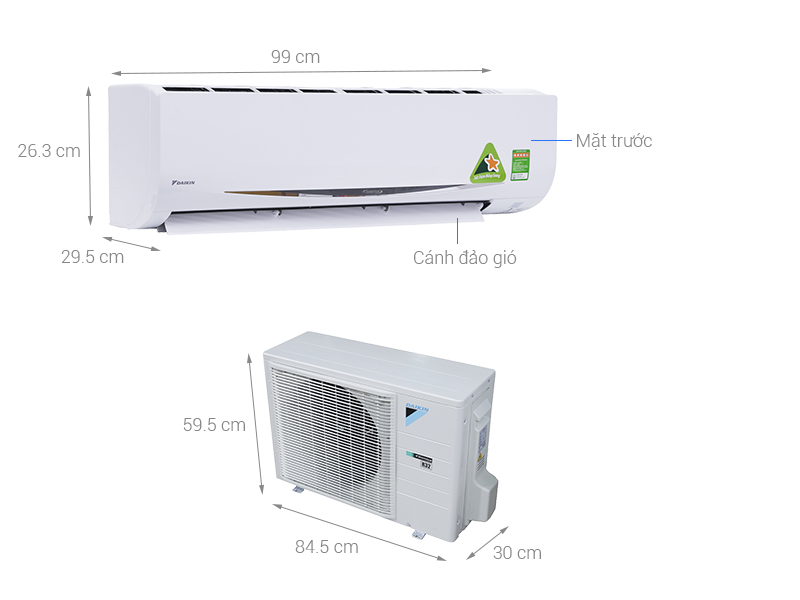 ThÃ´ng sá» ká»¹ thuáº­t MÃ¡y láº¡nh Daikin Inverter 2 HP FTKC50RVMV