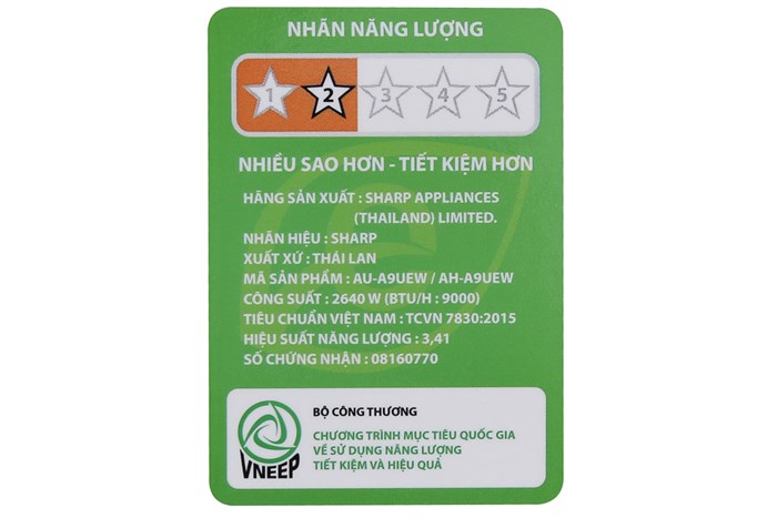 Máy lạnh Sharp 1 HP AH-A9UEW Màu Trắng