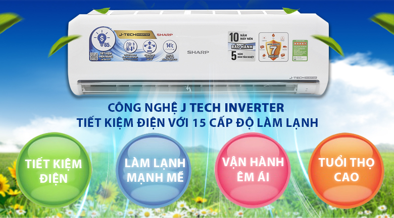 Inverter - Máy lạnh Sharp inverter 53854 AH-X12UEW