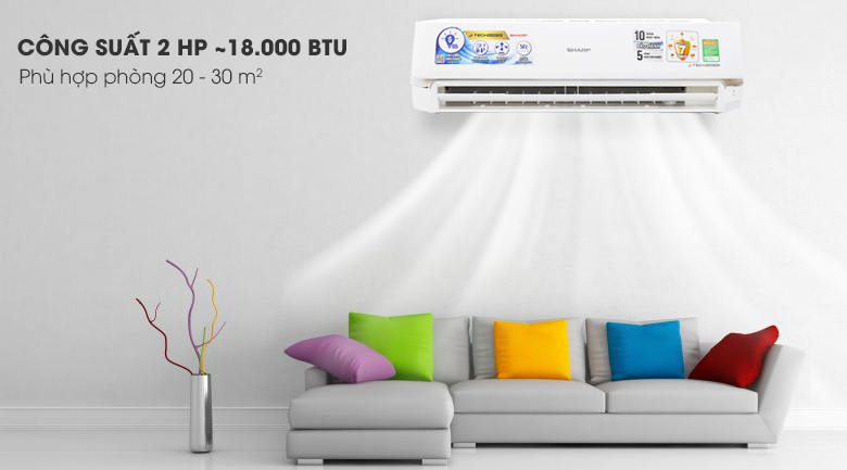Máy lạnh Sharp inverter 2HP AH-X18UEW