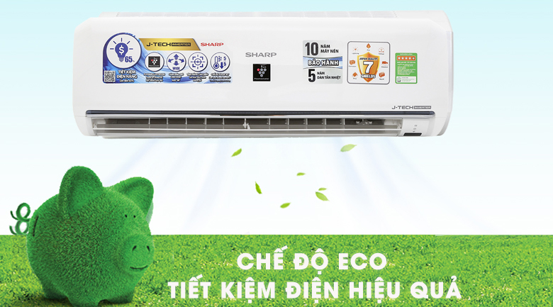 Máy lạnh Sharp inverter 1 HP AH-XP10UHW
