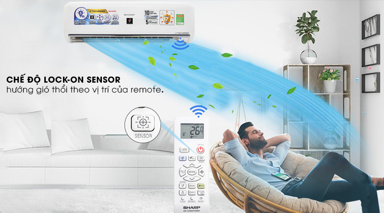 Máy lạnh Sharp inverter 1 HP AH-XP10UHW