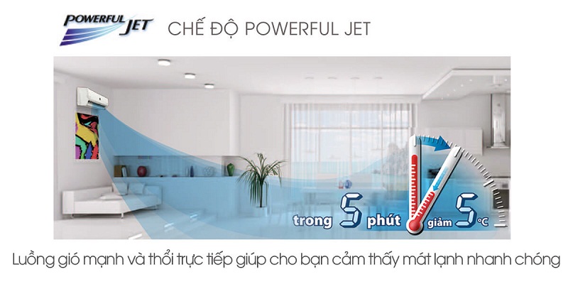 Làm lạnh nhanh chóng chỉ sau 5 phút bật máy