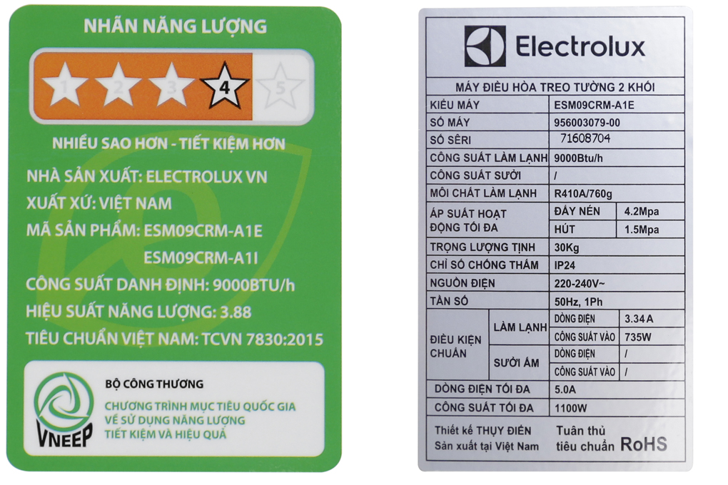 Máy lạnh Electrolux 1HP ESM09CRM-A1 Màu Trắng