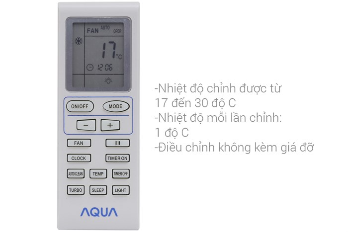 Máy lạnh AQUA 1 HP AQA-KCR9JA Màu Trắng