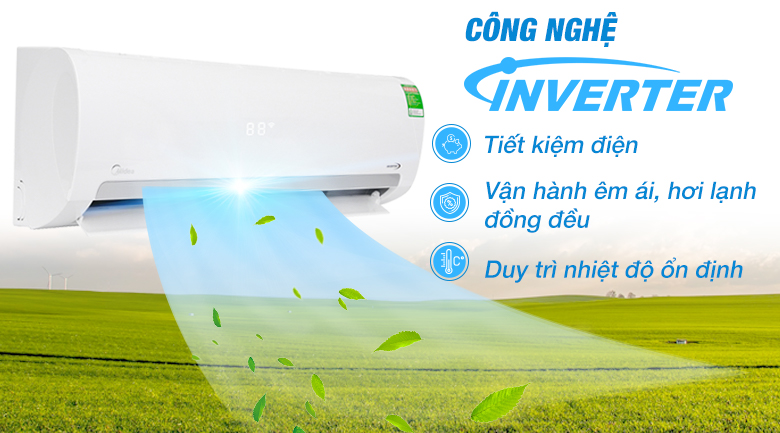 Máy lạnh Inverter - Máy lạnh Midea Inverter 1 HP MSMAIII-10CRDN1