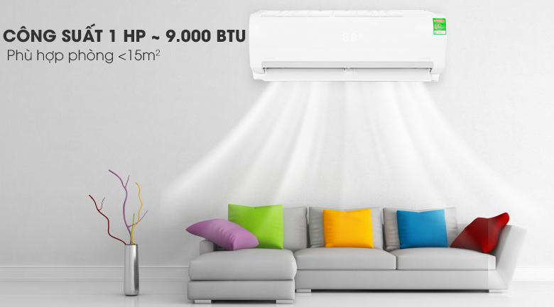 Công suất lạnh 1 HP - Máy lạnh Midea Inverter 1 HP MSMAIII-10CRDN1