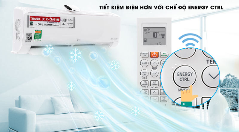 Máy lạnh LG Wifi Inverter 1 HP V10APF - 18