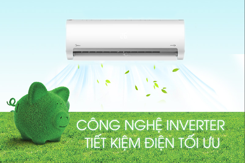 Công nghệ Inverter Quattro trên máy lạnh Midea Điện Máy Xanh tiết kiệm điện hiệu quả