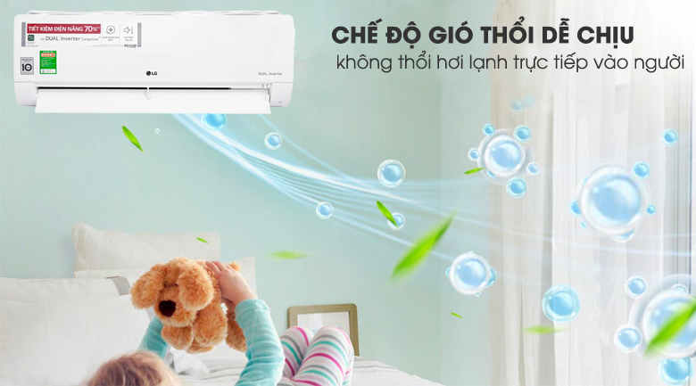 Chế độ gió thổi dễ chịu - Máy lạnh LG Inverter 1 HP V10ENF