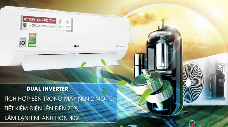 Dual Inverter - Máy lạnh LG Inverter 1.5 HP V13ENF