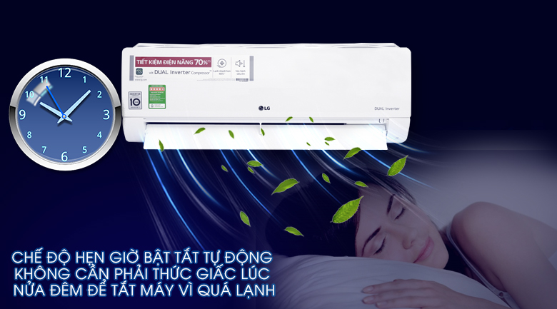 Chế độ ngủ đêm - Máy lạnh LG Inverter 1.5 HP V13ENF