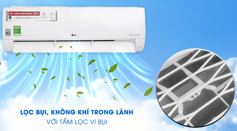 Máy lạnh LG Inverter 2 HP V18ENF - Tấm lọc vi bụi