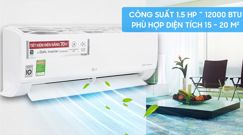 công suất 1.5 HP, máy lạnh này là sự lựa chọn đáng cân nhắc cho phòng 15 - 20 m2