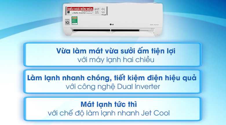 Máy lạnh 2 chiều LG Inverter 1 HP B10END - 14