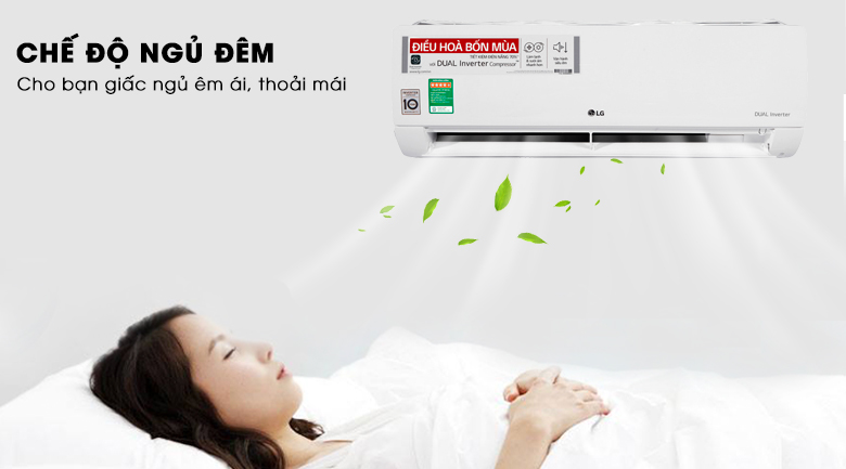 Chế độ ngủ đêm - Điều hòa 2 chiều LG Inverter 12000 BTU B13END