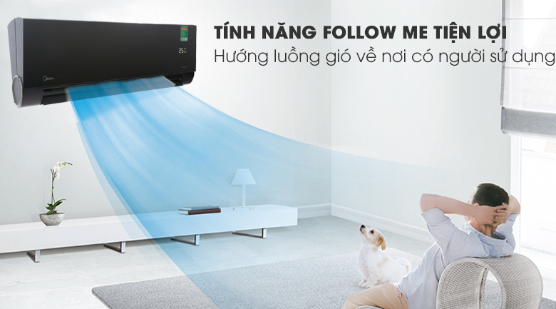 Tính năng Follow Me - Máy lạnh Midea Inverter Wifi 1.5 HP MSVP-13CRDN1